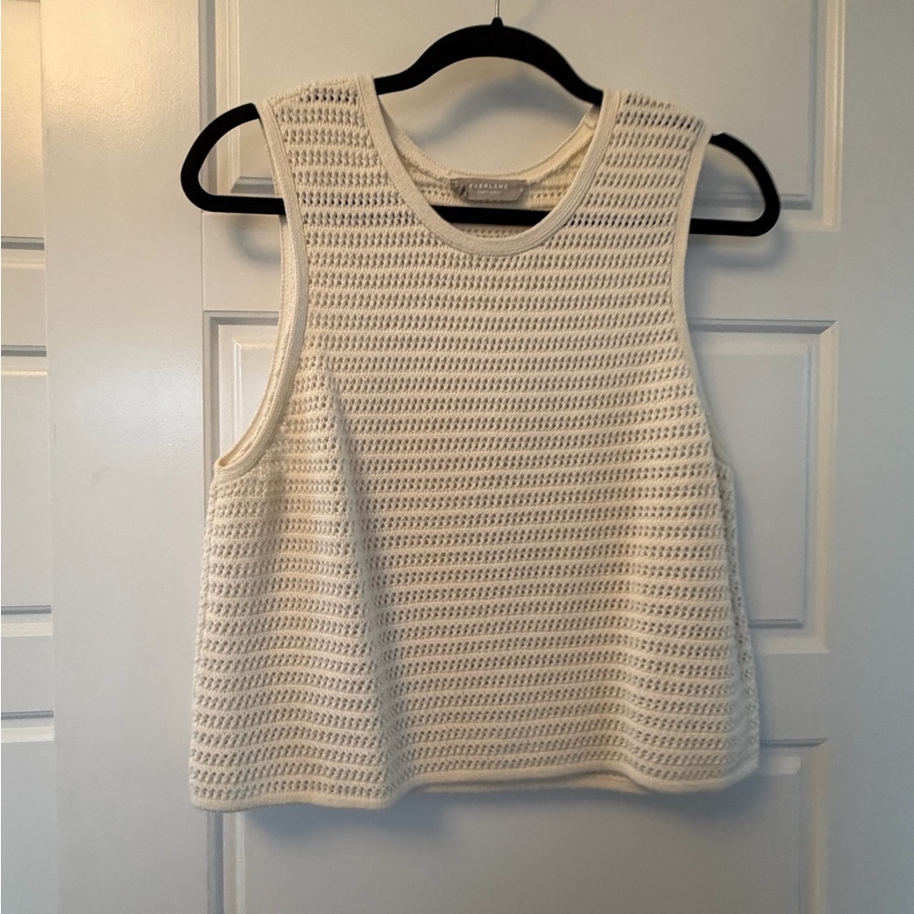 Everlane Cream Textured Tank Top